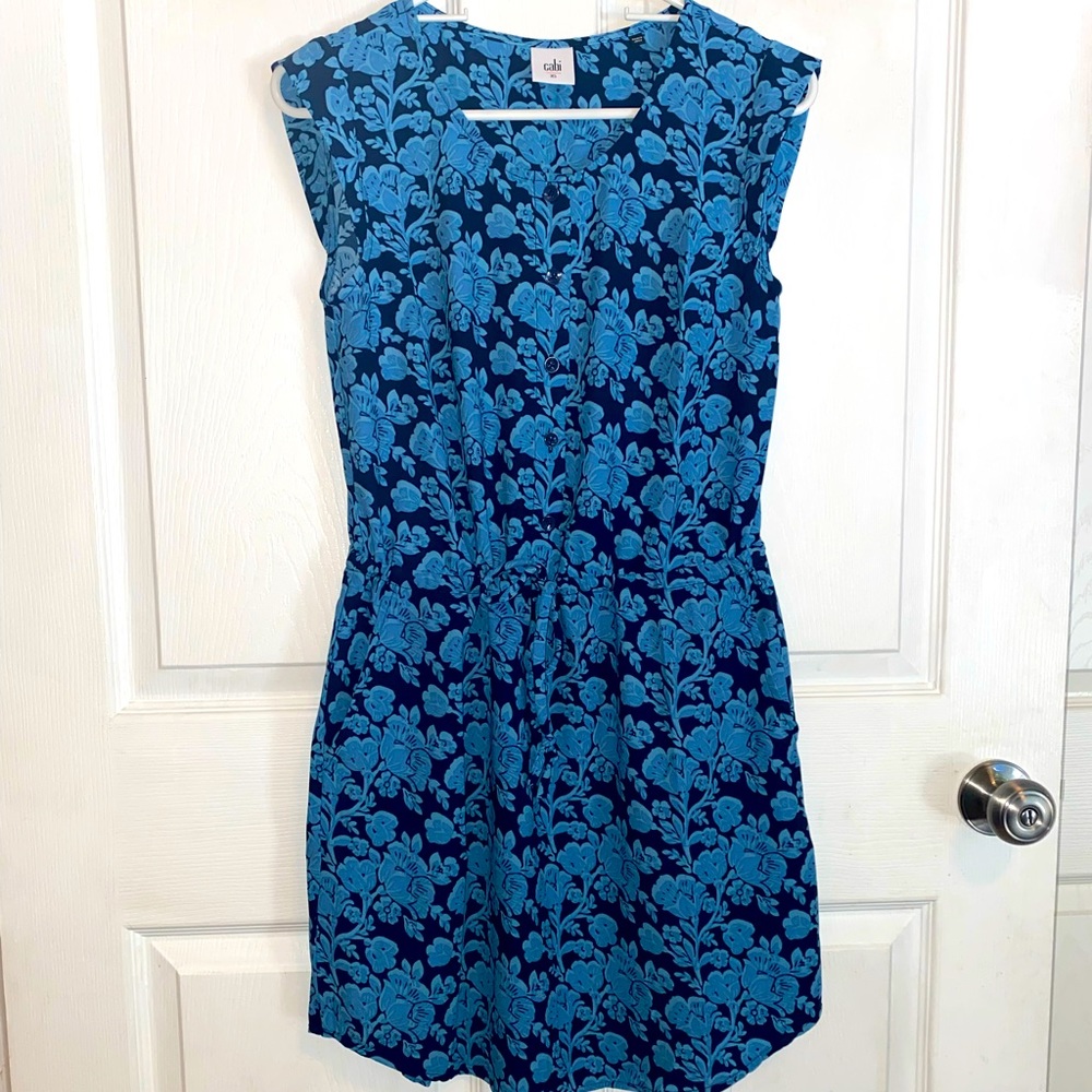 NWOT Cabi Indigo Floral Java Dress